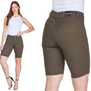Imagem de Bermuda Ciclista Feminina HNO Verde Musgo - HNO Jeans, 38