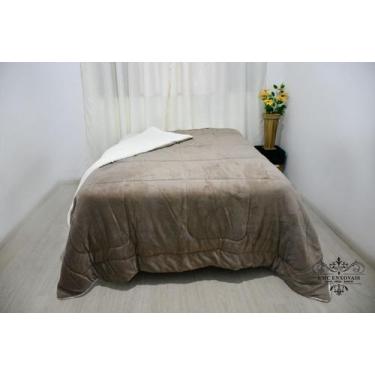 Imagem de Coberdrom queem avela manta + sherpa muito macio - RMC ENXOVAIS