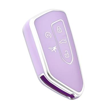 Imagem de OFF WE GO Capa para Chave VW Volkswagen, Proteção de TPU Macio Compatível com VW ID.4 ID.3 Golf 8 MK8 MK4 Skoda Octavia Seat Leon Acessórios de Carro com Controle Remoto Inteligente (Prata)