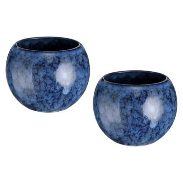 Imagem de HARFINGTON 2 xícaras de chá de cerâmica chinesa japonesa de 150 ml, conjunto de chá de gong fu feito à mão, esmalte de cerâmica, sem alça, xícara de chá pequena para chá mate, café, vinho, bebidas,