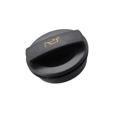 Imagem de Partuto Tampa do tanque de combustível do motor, tampa do plugue de enchimento de óleo a gás substitui 06C103485P 03C103485A para Volkswagen Golf 2010-2012 para Audi A4 A5 A6 preto substituição