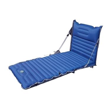 Imagem de Espregui?adeira de praia inflável Cadeira de ch?o Colch?o portátil Cadeira dobrável Assentos de praia Cadeira de acampamento de assento baixo para/797(Azul)