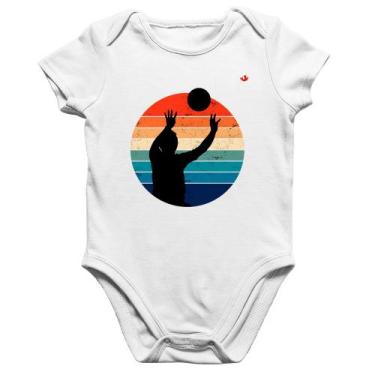 Imagem de Body Bebê Algodão Vôlei Vintage Sunset - Foca na Moda, Branco, M