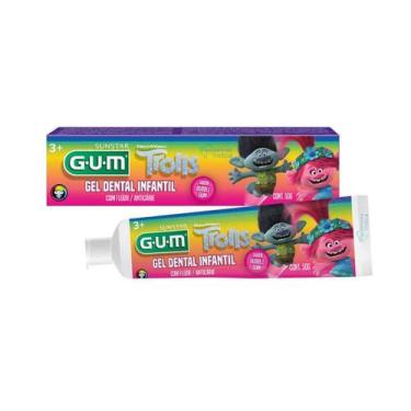 Imagem de Gel Dental Infantil Trolls  50 grs  GUM  1.100ppm Flúor