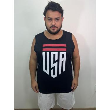 Imagem de Camiseta Regata Usa Preta Plus Size Xp Ao G5 - GS PLUS SIZE MAN, Chumb