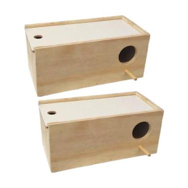 Imagem de Ninho Grande Horizontal Agapornis Periquito (2un) - Cia dos Ninhos