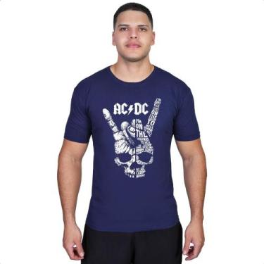 Imagem de Camiseta ACDC Rock Mão Hard Banda Fãs Camisa Algodão Adulto - Cassio H