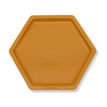 Imagem de Bandeja Sextavada Mostarda 15cm Un - Sóboleiras - SOBOLEIRAS