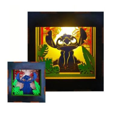 Imagem de Luminaria Stitch, Lilo e Stitch, Quadro 3D Stitch, Abajur - Ecolaser
