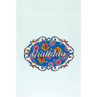 Imagem de Placa Aconchego Gratidão Azul Escuro - Wersen  Artesanatos Ltda