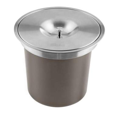Imagem de Lixeira Redonda de Embutir Acabamento em Aço Inox Escovado 5L Franke