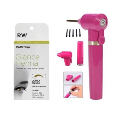 Imagem de Kit Henna Glance sobrancelha com fixador  + Mixer Misturador de pigmen