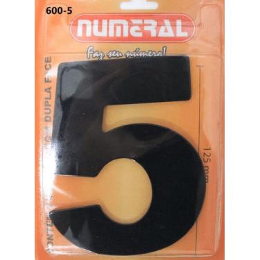 Imagem de Número Residencial Numeral N.5  60mm, Preto