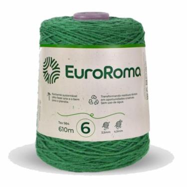 Imagem de Barbante Euroroma Colorido N06 600g Eurofios, 0803-VERDE BANDEIRA