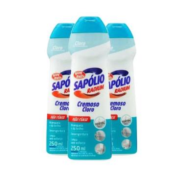 Imagem de Kit 3 Sapólio Radium Cremoso Com Cloro Não Risca 250ml Cada - Bombril
