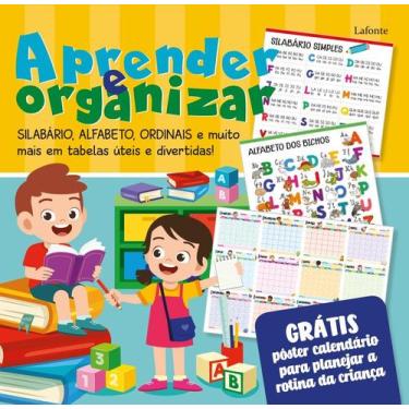 Imagem de Aprender e Organizar: Poster - Silabário, Alfabeto, Ordinais e muito m