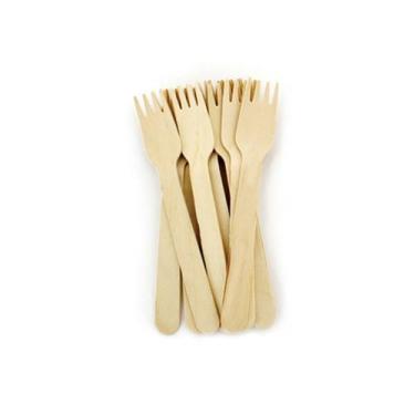 Imagem de Garfo De Madeira Biodegradável Para Refeição 16cm 50u - Redomma, Garfo
