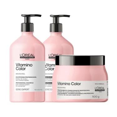 Imagem de Kit L'Oréal Pro Serie Exp Vitamino Color - Sh E Cond E Másc - Loreal P