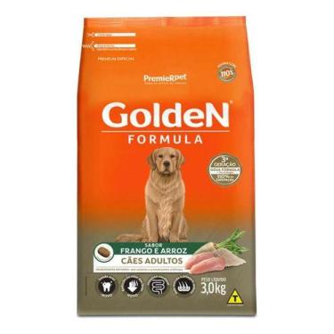 Imagem de Ração Golden Formula Acão Adulto Sabor Frango E Arroz De 3kg