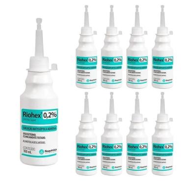 Imagem de Riohex Clorexidina 0,2% Solução Aquosa 100ml Kit Com 5 Und - RIOQUIMIC