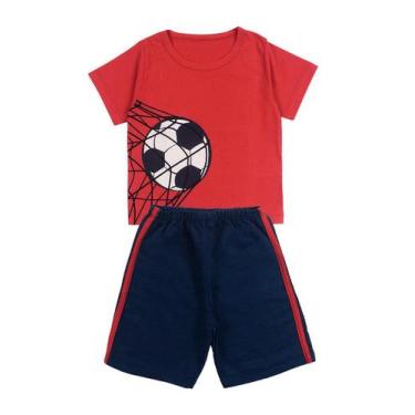 Imagem de Conjunto Infantil Menino Camiseta Futebol e Short - Destak, 1