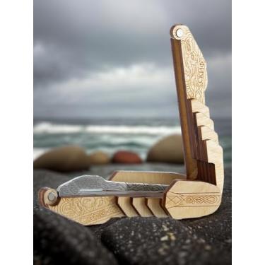 Imagem de Shamanicshop Harpa judaica de D. Glazyrin/Skiff (em caixa de madeira) - Instrumento musical de boca profissional (harpa de mandíbula) Som bonito Excelente qualidade original maultrommel russo (harpa