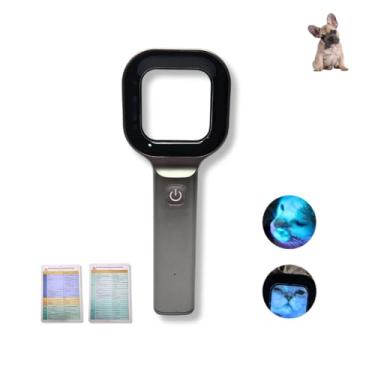 Imagem de Lâmpada De Wood Portátil Recarregável Com Lupa 2x EM-LW1 Veterinária