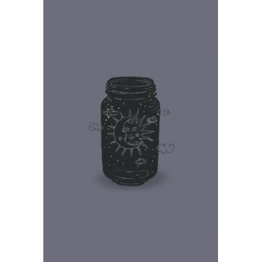 Imagem de Notebook: Moon and Sun in a Jar Full of Star Dust. Set Your Intentions and Deepen Your Gratitude. 120 Squared Pages.
