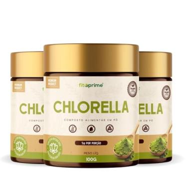 Imagem de Kit 3x Chlorella 100% Pura em Pó 100g