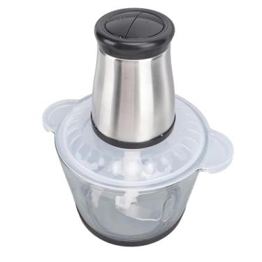 Imagem de Moedor de Carne Elétrico de 300 W, Processador de Alimentos Compacto de 300 W, Picador de Alimentos Elétrico de Aço Inoxidável SUS para Carne, Vegetais, Frutas, Nozes, Alho (EU)