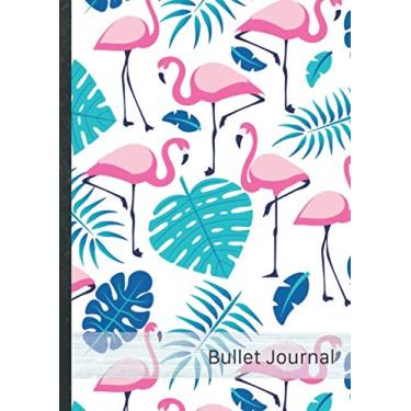 Imagem de Bullet Journal: Dot Grid Notebook Pages • Over 100 dotted pages • Design „Flamingos 122“ • Size A4 (21 x 29,7 cm) • Perfect for Planner, Bullet ... List, Writing, Sketching. Do it yourself! DIY