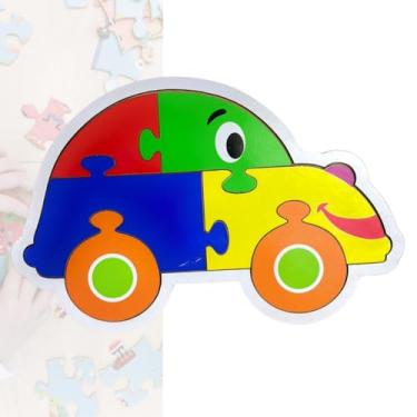 Imagem de Quebra-Cabeça Infantil Carrinho Educativo em MDF Adesivado com 6 Peças