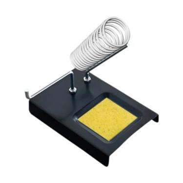 Imagem de IEUDNS Suporte de Ferro de Solda, Ferramenta de Soldagem de Rack de Metal Dispositivo Antiderrapante Estação de Suporte de Ferro de Solda para Eletricistas D, com Esponja