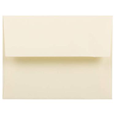 Imagem de JAM PAPER Envelopes de convite A2 Strathmore - 4 3/8 x 5 3/4 - Tecido marfim - Pacote com 100