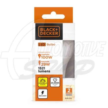 Imagem de Lâmpada Led 15w Bulbo Soquete E27 110 220 Black Decker Branc