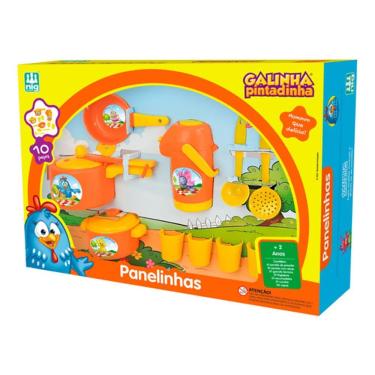 Imagem de Kit Panelinhas Infantil Pesonalizado Galinha Pintadinha Nig