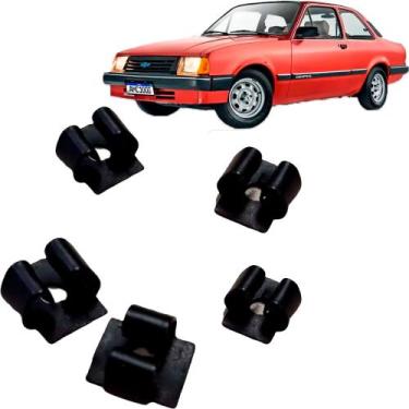 Imagem de Kit 5 Presilha Pedal Acelerador Chevette Todos Preto - METALURGICA VAL