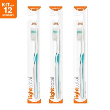 Imagem de Kit com 12 Escovas de dentes Mais Total 1062 - powerdent