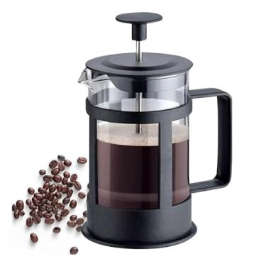 Imagem de Cafeteira Prensa Francesa com Espumador de Leite Manual, Capacidade 600 ml, Design Elegante Moderno e Resistente, Filtro de Aço Inoxidável, Vidro Borossilicato para Café Gourmet