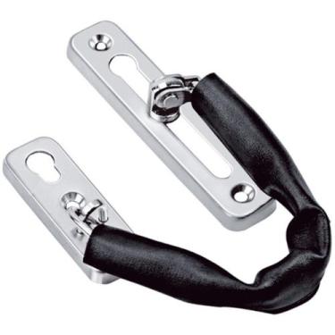 Imagem de Tranca anti-roubo de aço inoxidável porta do hotel corrente trava segu