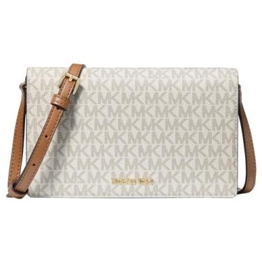 Imagem de Michael Kors Bolsa transversal Jet Set com aba média, Baunilha/Bolota, One Size