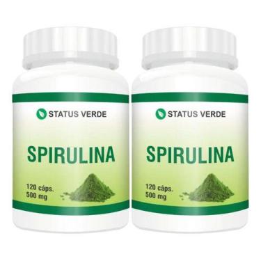 Imagem de 2 Potes Spirulina 120 Cáps - Status Verde