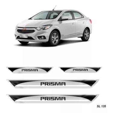 Imagem de Kit Soleira Resinada Cromado Chevrolet Prisma 2013 A 2019 - Resitank
