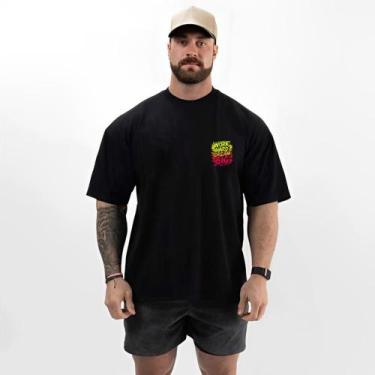 Imagem de Camiseta Masculina Oversized Fitness Academia Confortável - Épico, G, 