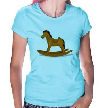 Imagem de Baby Look Cavalinho De Pau - Foca na Moda, Azul bebê, GGG