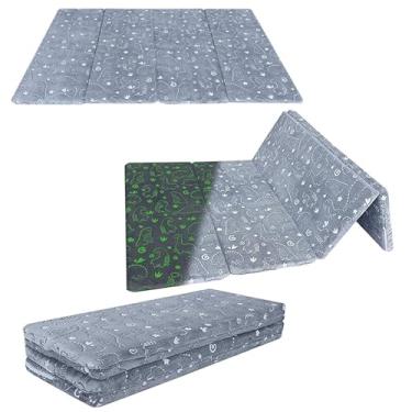 Imagem de MeMoreCool Colchão futon infantil grande 1,8 x 1,2 m, almofada de dormir de tatami de espuma espessa para sala de jogos, tapete dobrável para área de brincadeiras infantis