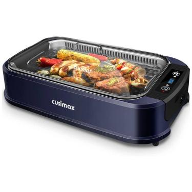 Imagem de Churrasqueira Elétrica Portátil 1500W, 110v, CUSIMAX, Azul Escuro