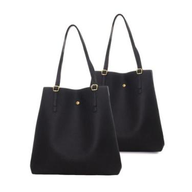 Imagem de Kit 2 Bolsas Feminina Saco Grande Espaçosa Tote Alça De Ombro - A L CO