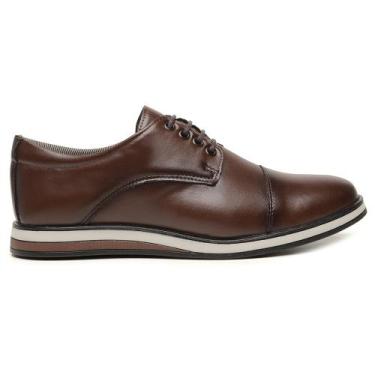 Imagem de Sapato Casua Social Masculino Luxe Confort Marrom BR2, 42, Marrom