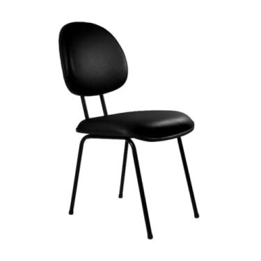 Imagem de Cadeira Executiva Fixa Pé Palito 7/8 em Curvin Preta, Confortável e Ergonômica com Design Sofisticado - Escritex